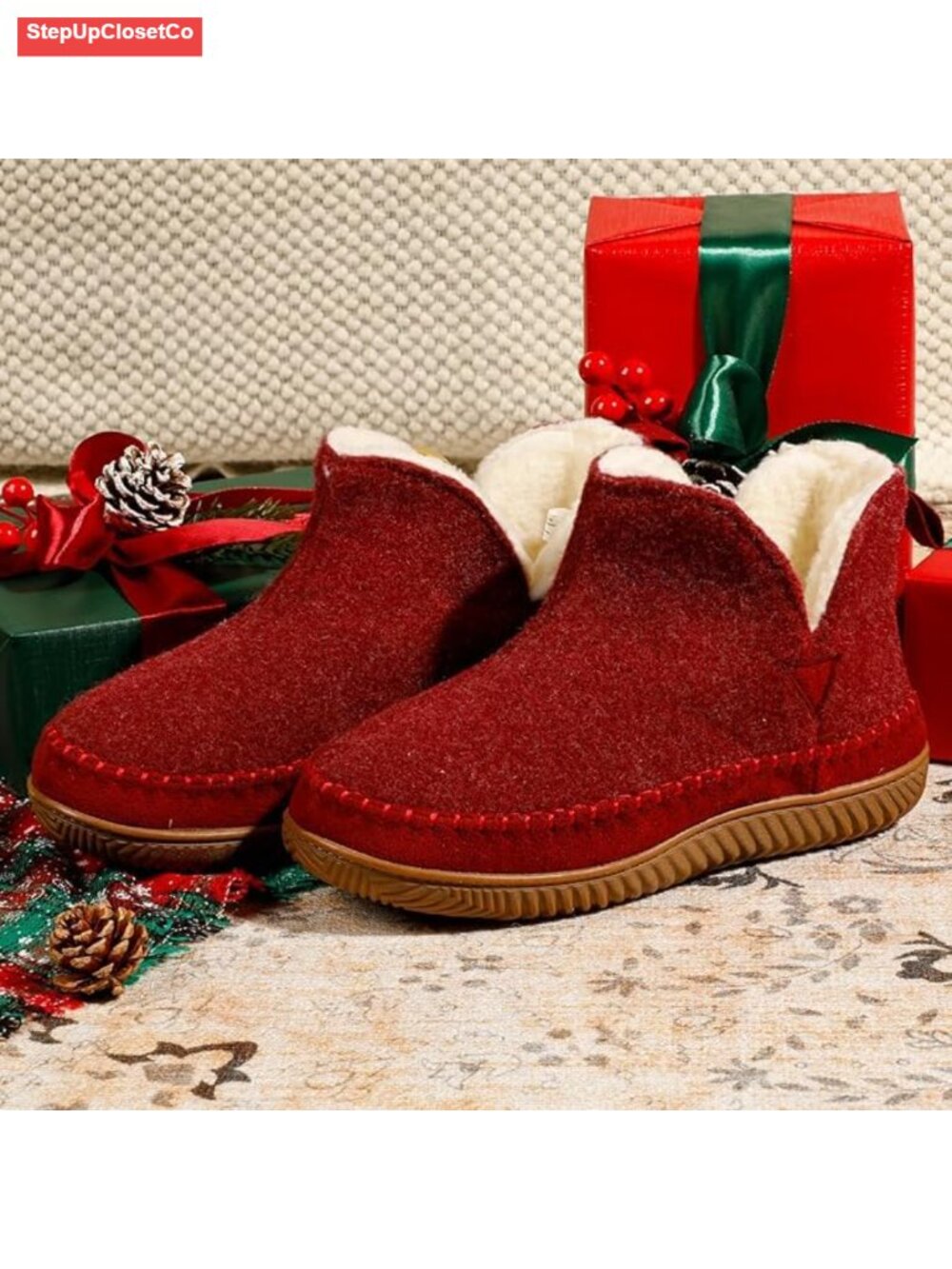 Women's Mocc Slippers Memory Foam House Shoes Machine Washable - Picture 2 of 6